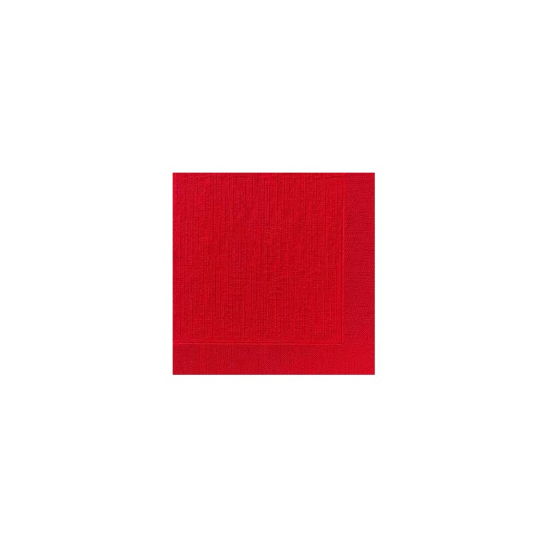 50 Klassik-Servietten, uni, rot, 40 x 40, 1/4