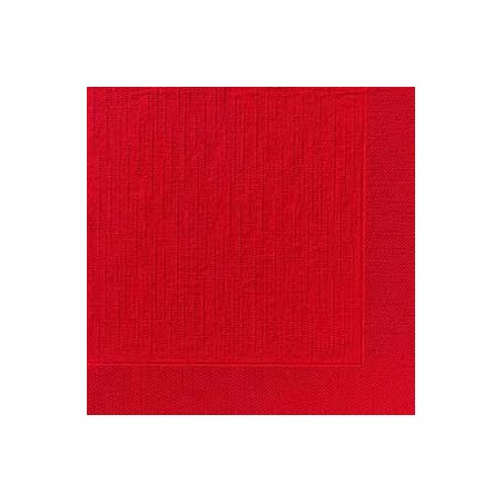 50 Klassik-Servietten, uni, rot, 40 x 40, 1/4