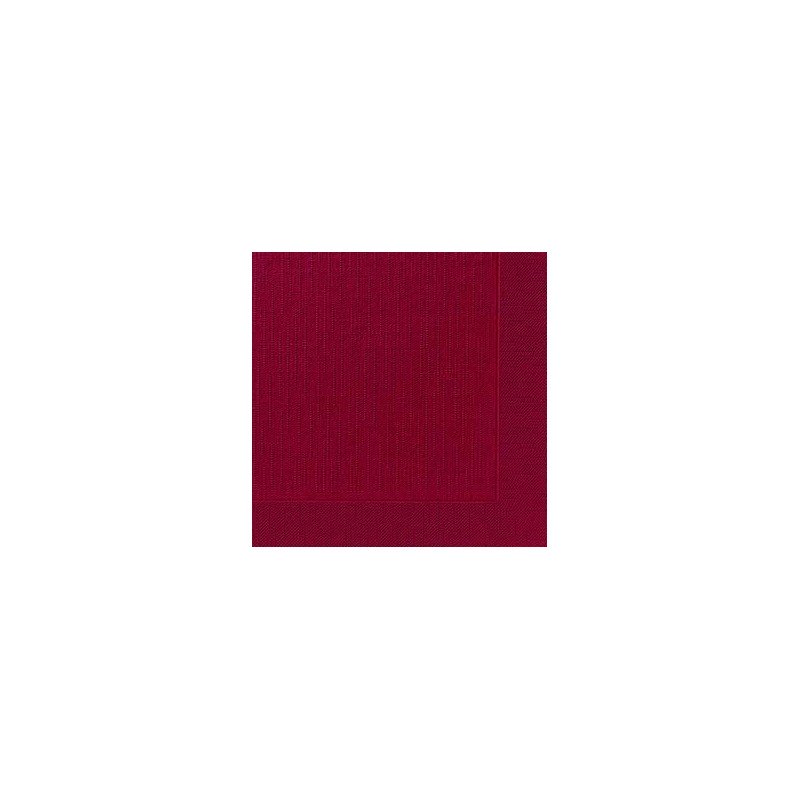 50 Klassik-Servietten, uni, bordeaux, 40 x 40, 1/4