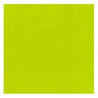 50 Klassik-Servietten, uni, kiwi, 40 x 40, 1/4