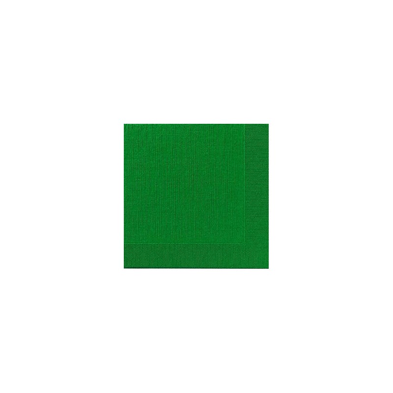 50 serviettes classic, vert chasseur, 40 x 40, 1/4