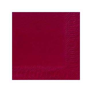Serviettes 33x33 3 couches bordeaux