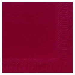 Serviettes 33x33 3 couches bordeaux