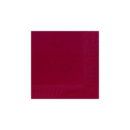 Serviettes 33x33 3 couches bordeaux