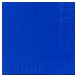 Serviettes 33x33 3 couches bleu foncé