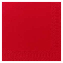 Serviettes 33x33 3 couches rouge