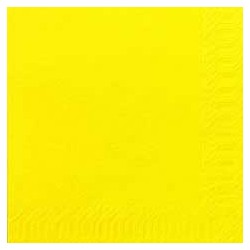 Serviettes 33x33 3 couches jaune