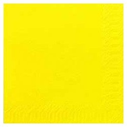 Serviettes 33x33 3 couches jaune