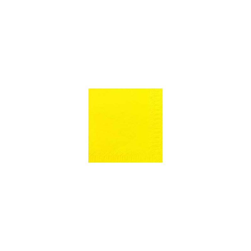 Serviettes 33x33 3 couches jaune Serviettes 33x33 3 couches jaune