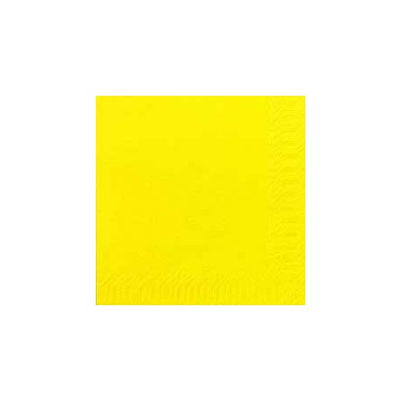 Serviettes 33x33 3 couches jaune
