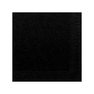 Serviettes 33x33 3 couches noir