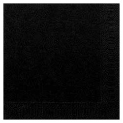 Serviettes 33x33 3 couches noir