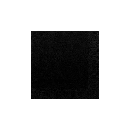 Serviettes 33x33 3 couches noir