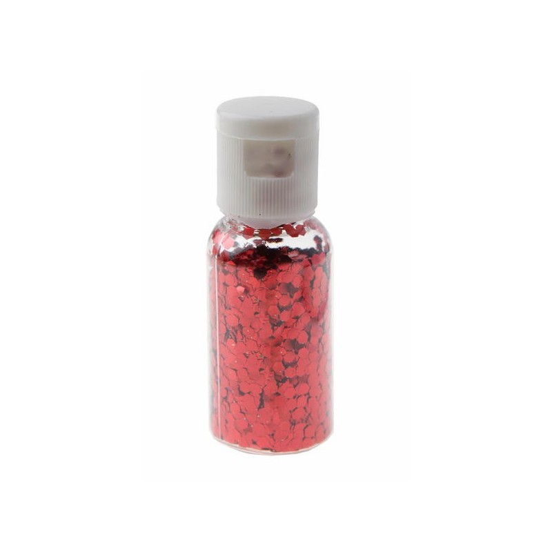 Paillettes en tube, PP, 2,5 mm, 1 tube de 15 grammes, rouge Paillettes en tube, PP, 2,5 mm, 1 tube de 15 grammes, rouge