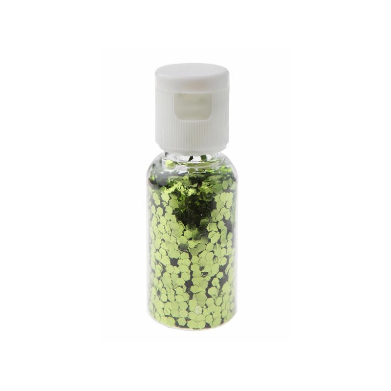 Paillettes en tube, PP, 2,5 mm, 1 tube de 15 grammes, vert