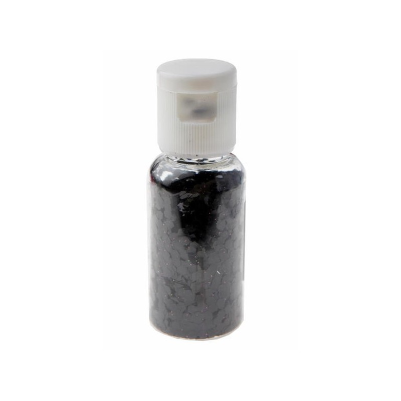 Paillettes in tubo, PP, 2,5 mm, 1 tubo di 15 grammi, nero