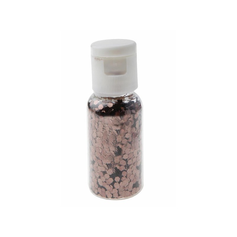 Paillettes en tube, PP, 2,5 mm, 1 tube de 15 grammes, chocolat