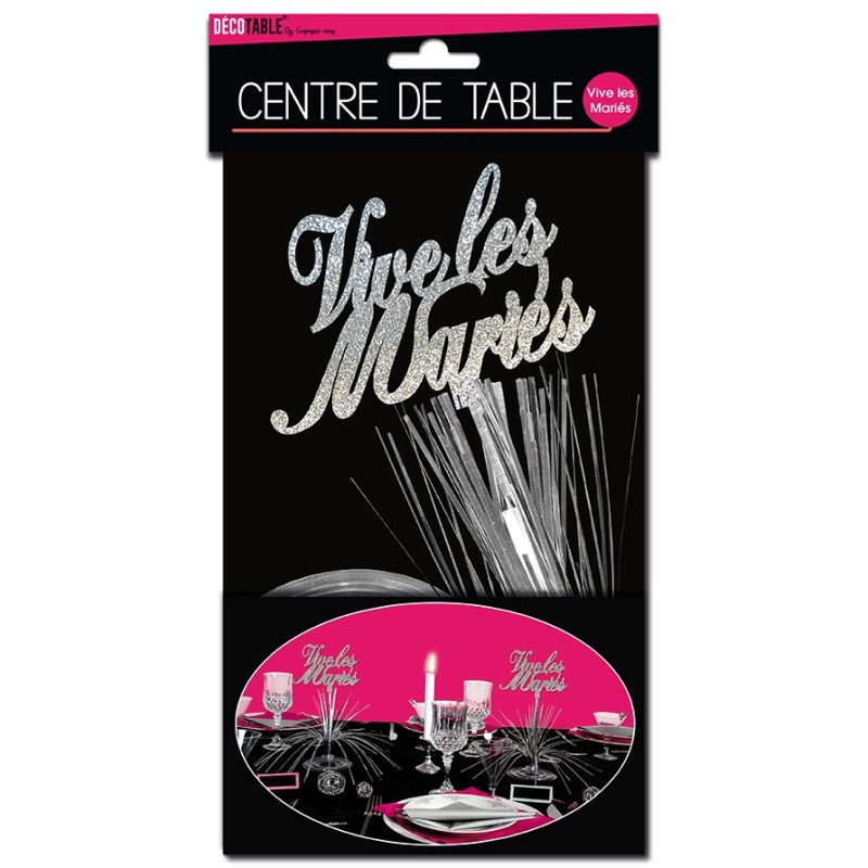 Centre de table vive les mariés Centre de table vive les mariés