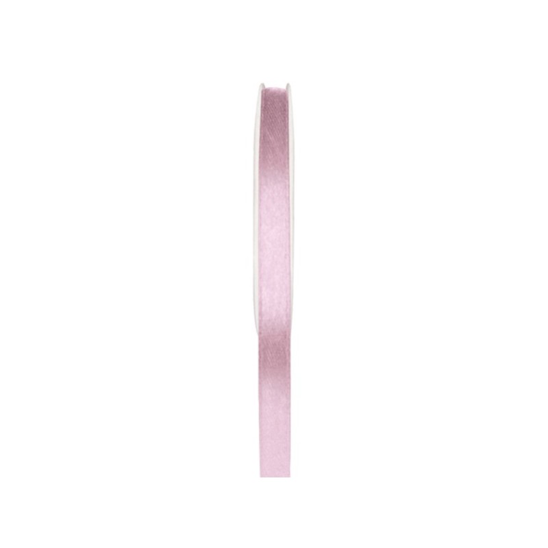 1 nastro di raso, rosa, bobina da 6 mm x 25 metri