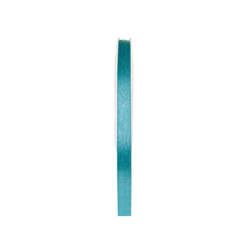 1 Ruban satin double face turquoise, bobine de 25 mètres 1 Ruban satin double face turquoise, bobine de 25 mètres