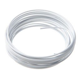 Fil métallique, aluminium, 2 mm, 5 mètres, blanc