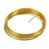 Draht, Aluminium, 2 mm, 5 Meter, Gold Draht, Aluminium, 2 mm, 5 Meter, Gold