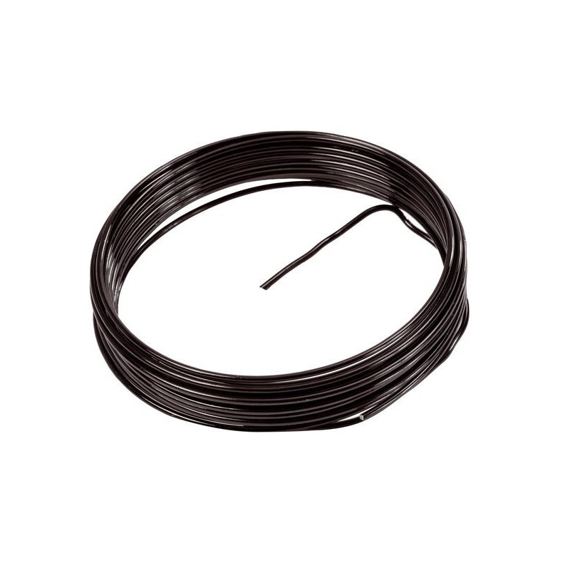Fil métallique, aluminium, 2 mm, 5 mètres, noir Fil métallique, aluminium, 2 mm, 5 mètres, noir