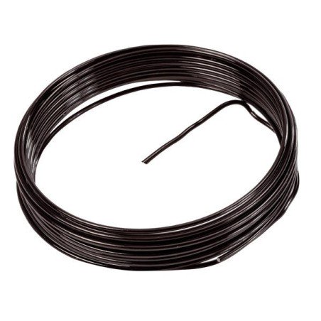 Draht, Aluminium, 2 mm, 5 Meter, schwarz