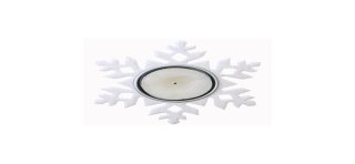 Porte bougie flocon blanc