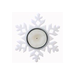 Porte bougie flocon blanc