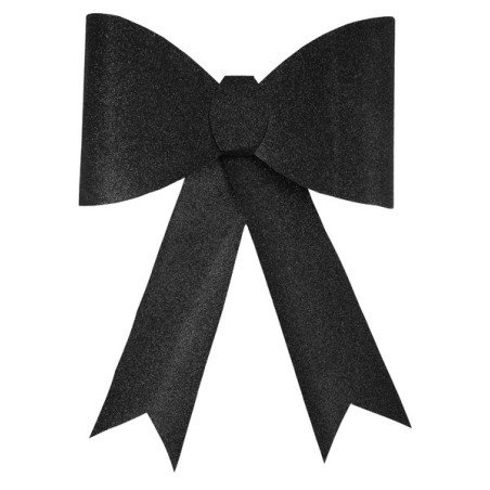 1 Grosse Schleife mit Pailleten auf Klammer, 30 x 38 cm, schwarz