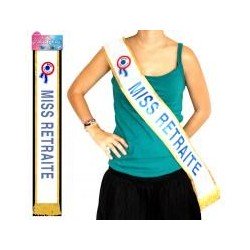 Echarpe miss retraite bleue