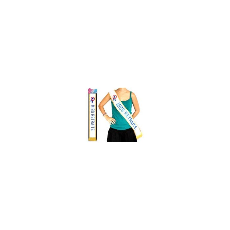 Echarpe miss retraite bleue Echarpe miss retraite bleue