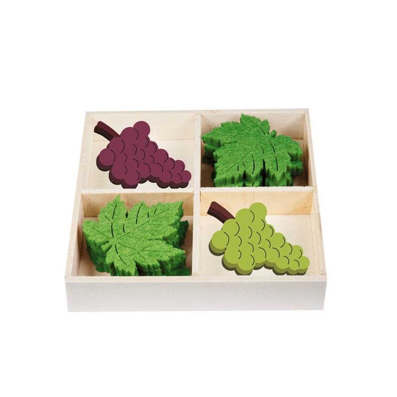 1 confezione di 12 decorazioni di foglie di vite, 4x3 cm 1 confezione di 12 decorazioni di foglie di vite, 4x3 cm