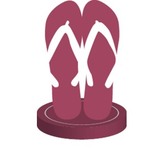 4 segnaposto, Tong fuschia, 4 cm