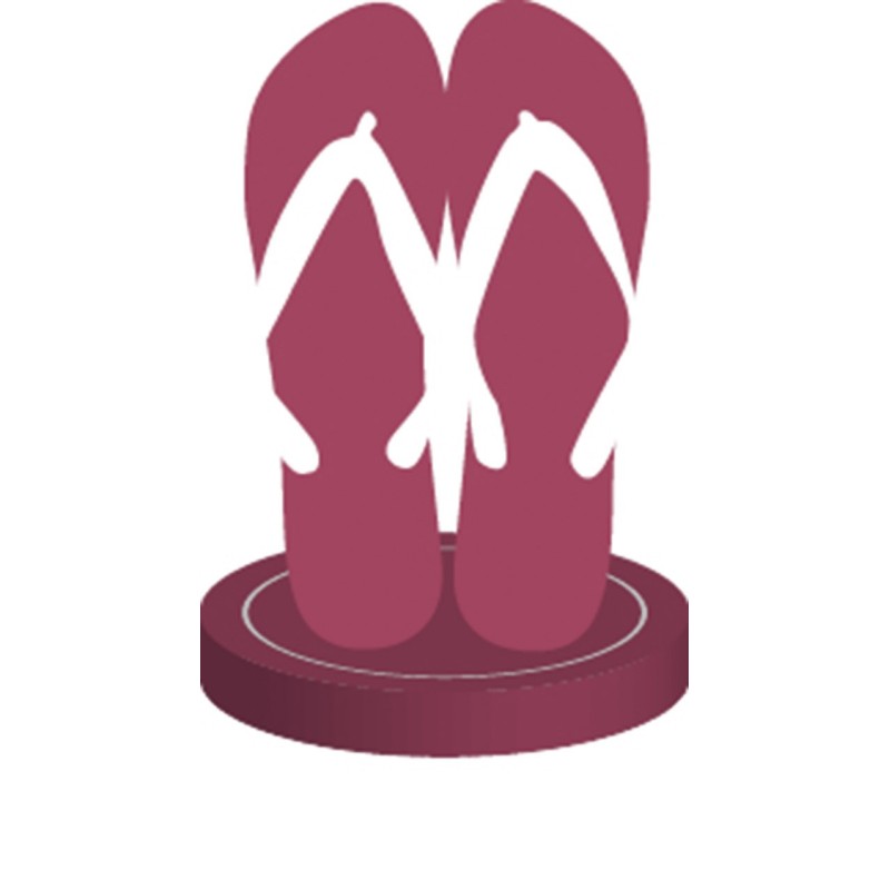 4 marque place, Tong fuschia, 4 cm 4 marque place, Tong fuschia, 4 cm