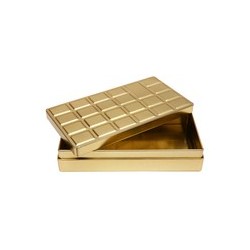 Tablette chocolat métalissée, or, 1 pièce