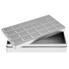 1 Tafelschokolade Box, silber, 17 x 9 x 3 cm  1 Tafelschokolade Box, silber, 17 x 9 x 3 cm