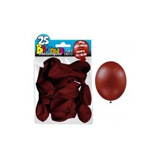 25 ballons métal chocolat