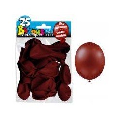25 ballons métal chocolat