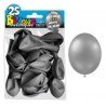 25 ballons métal argent