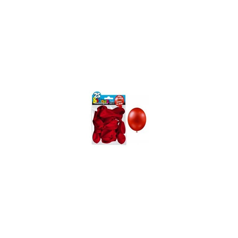 25 ballons métal rouge 25 ballons métal rouge