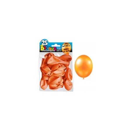 25 palloncini in metallo corallo. D. 30cm