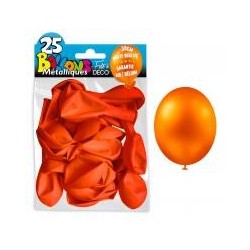 25 ballons métal orange