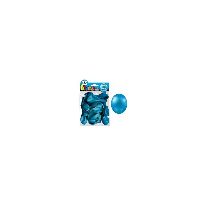25 ballons métal bleu  25 ballons métal bleu