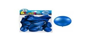 25 ballons métal bleu marine