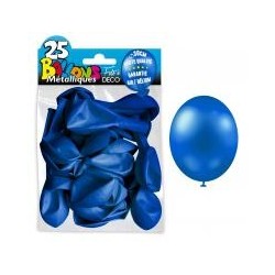 25 palloncini in metallo blu scuro. D. 30cm