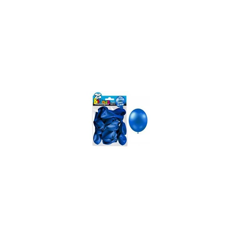 25 ballons métal bleu marine 25 ballons métal bleu marine