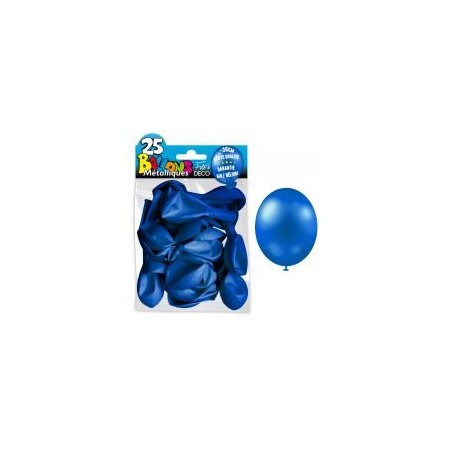 25 palloncini in metallo blu scuro. D. 30cm