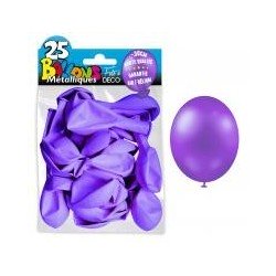 25 palloncini in metallo viola ciaro. D. 30cm